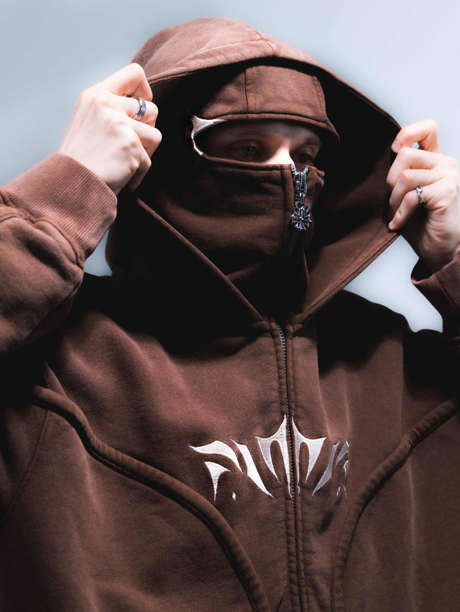 Wash Brown Phantom Hoodie