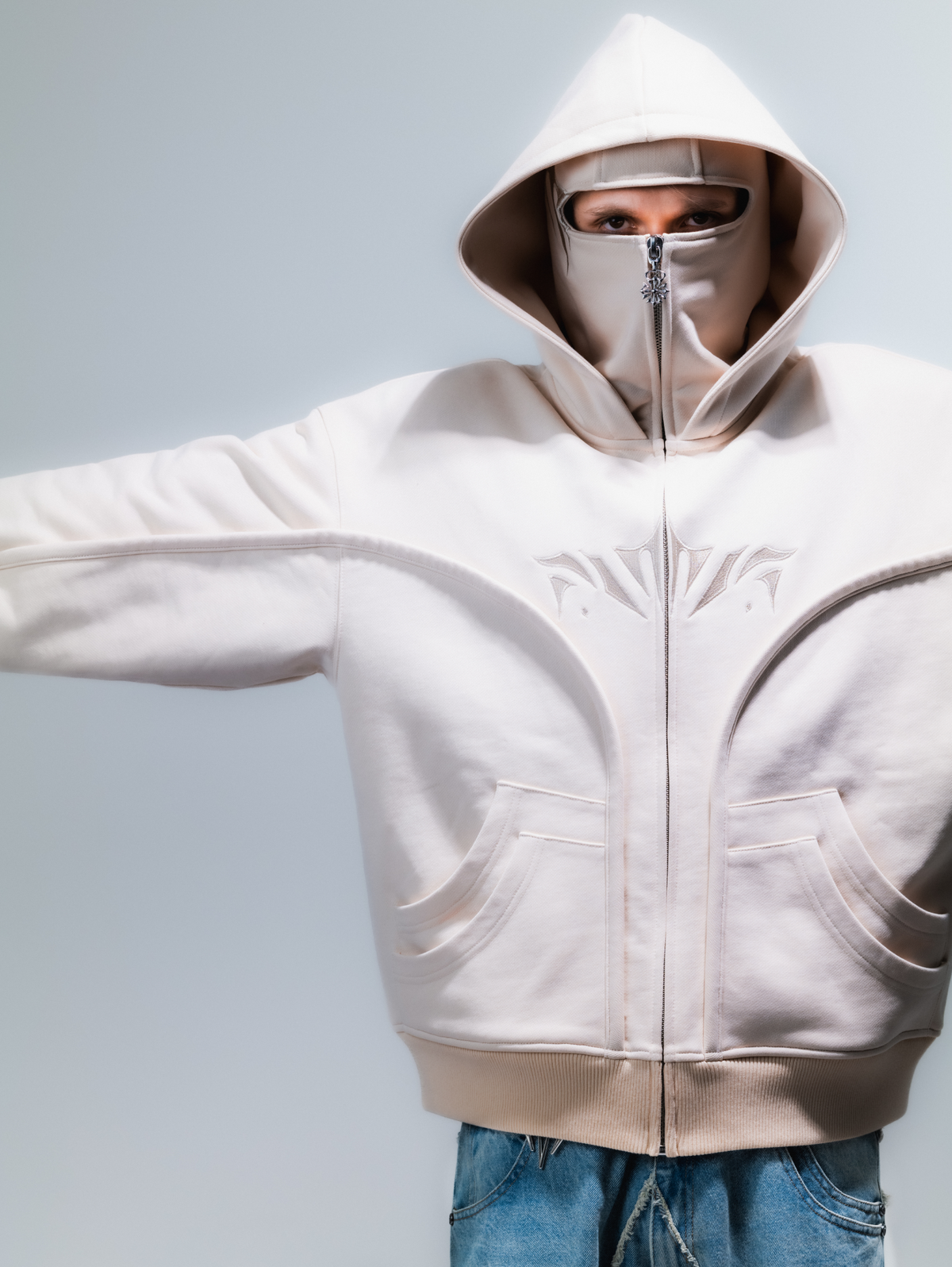 Beige Phantom Hoodie