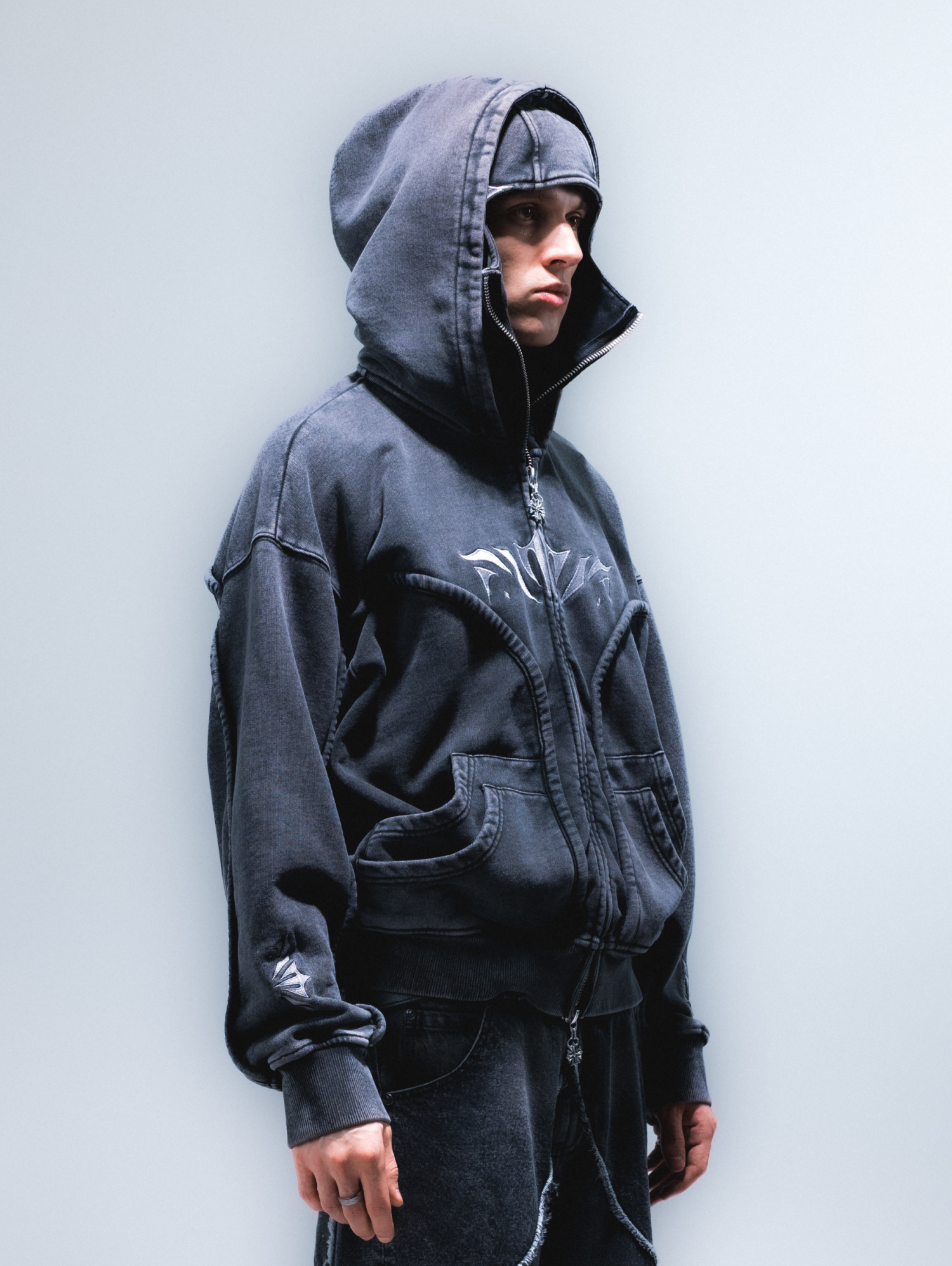 Wash Black Phantom Hoodie