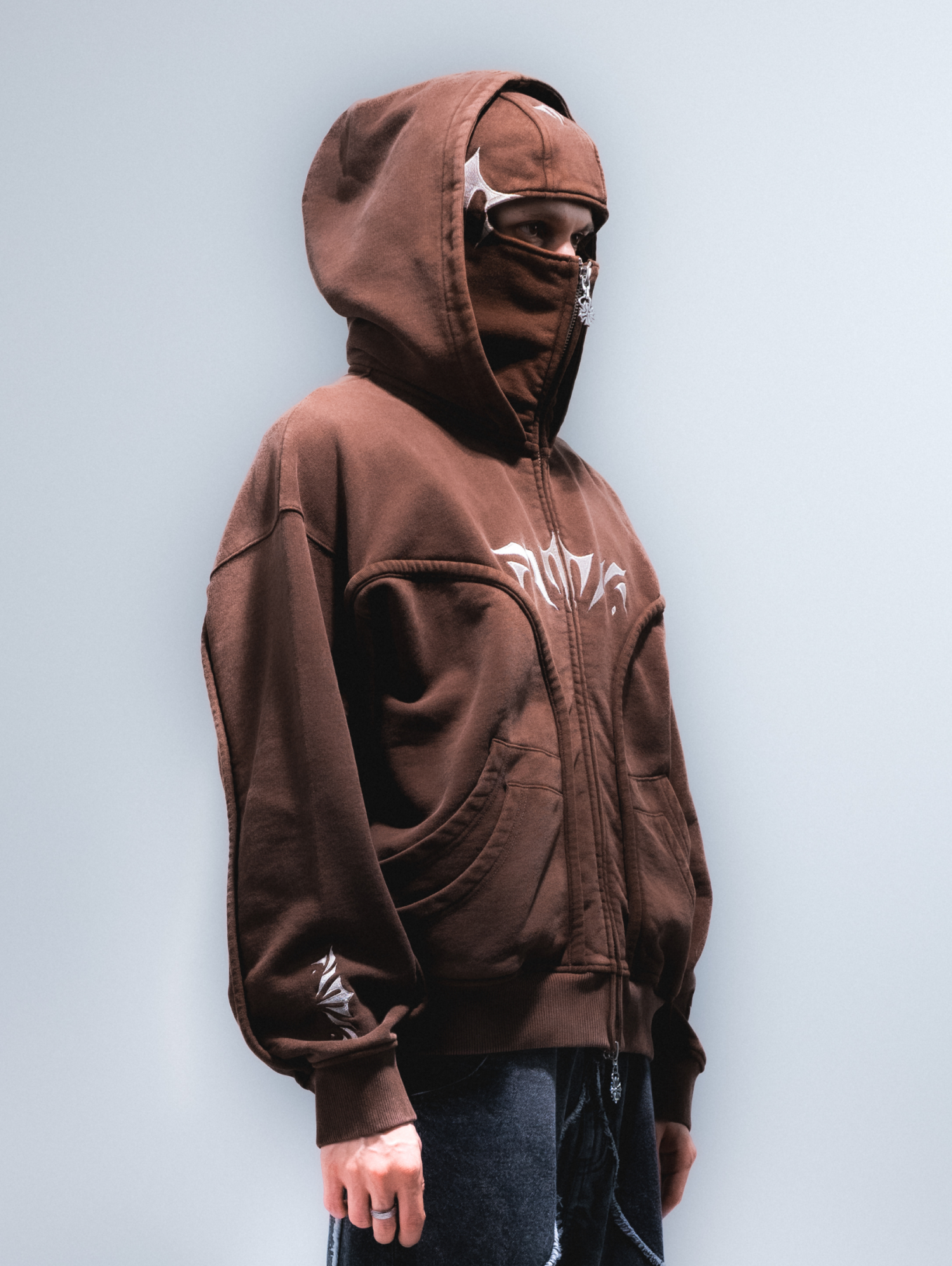 Wash Brown Phantom Hoodie