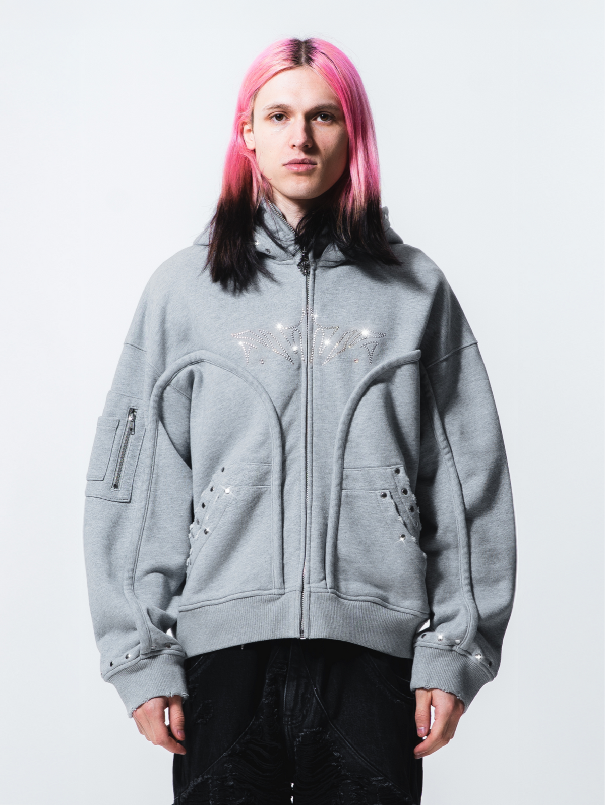 Fur Phantom Hoodie Gray