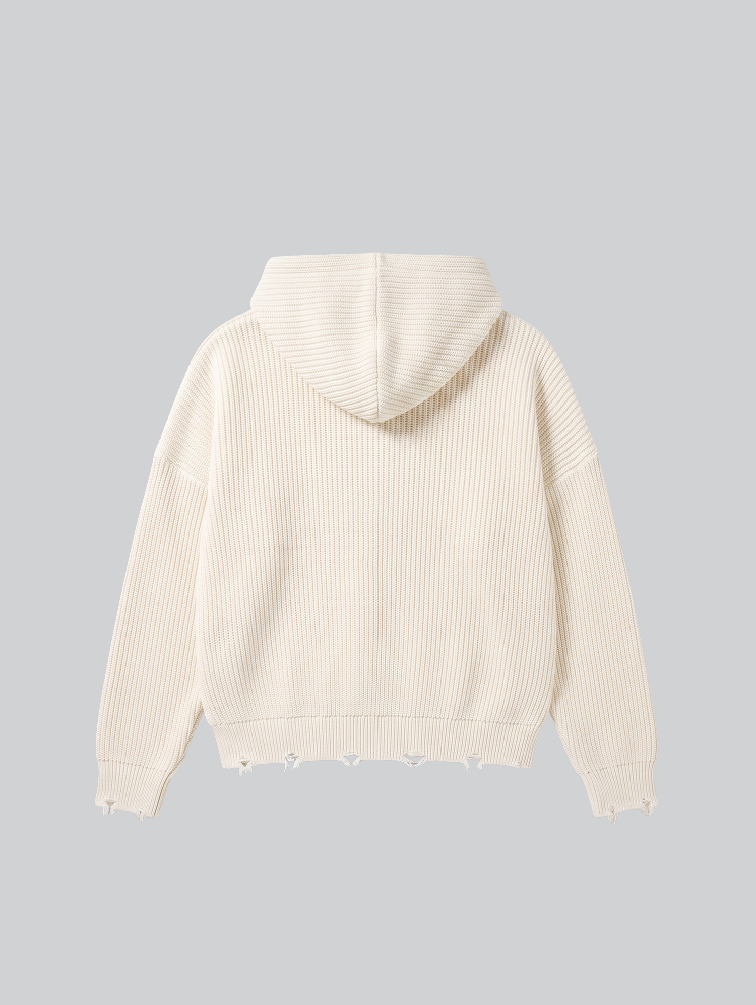 Patch Beige Knit Zipper