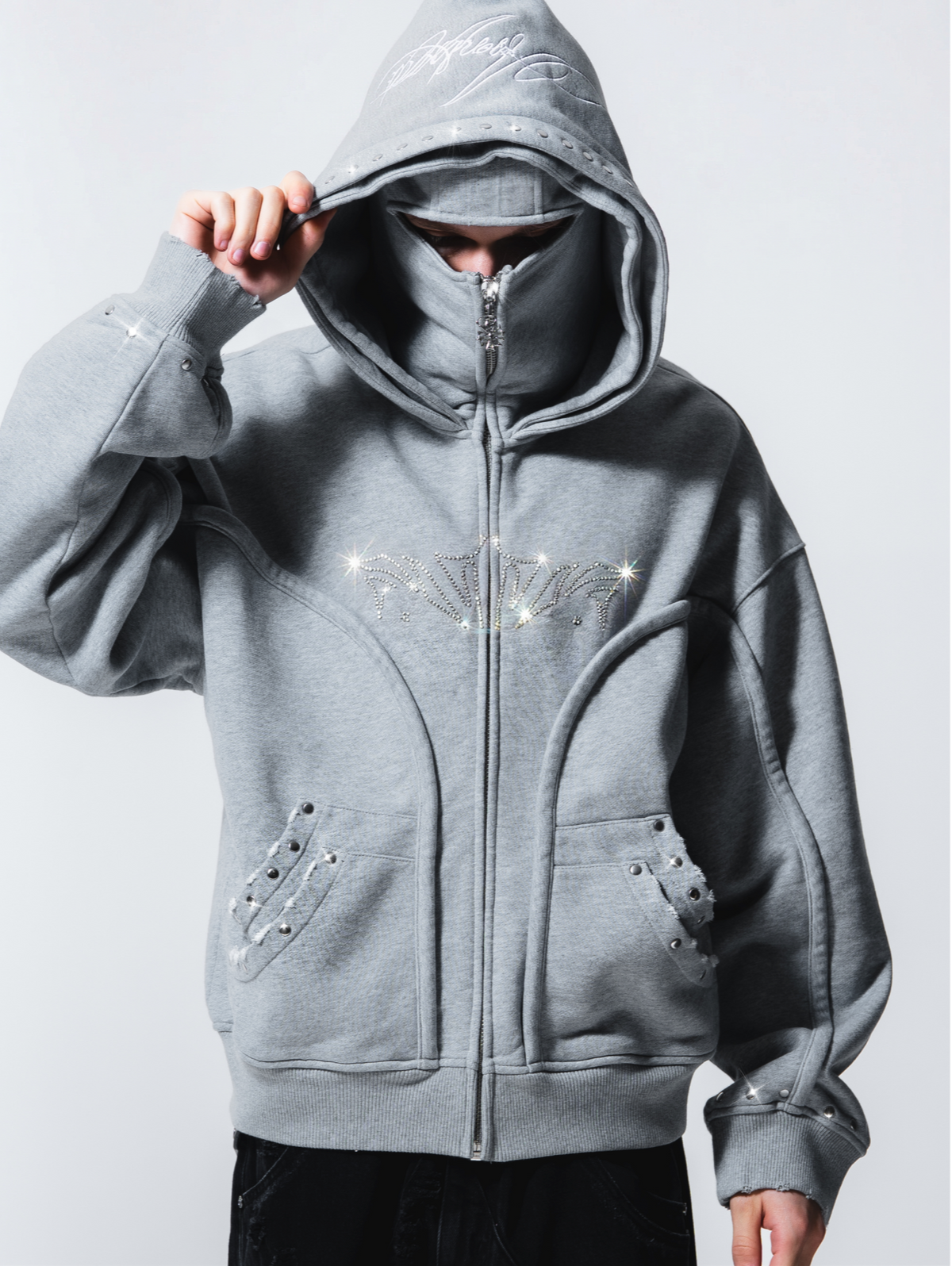 Fur Phantom Hoodie Gray