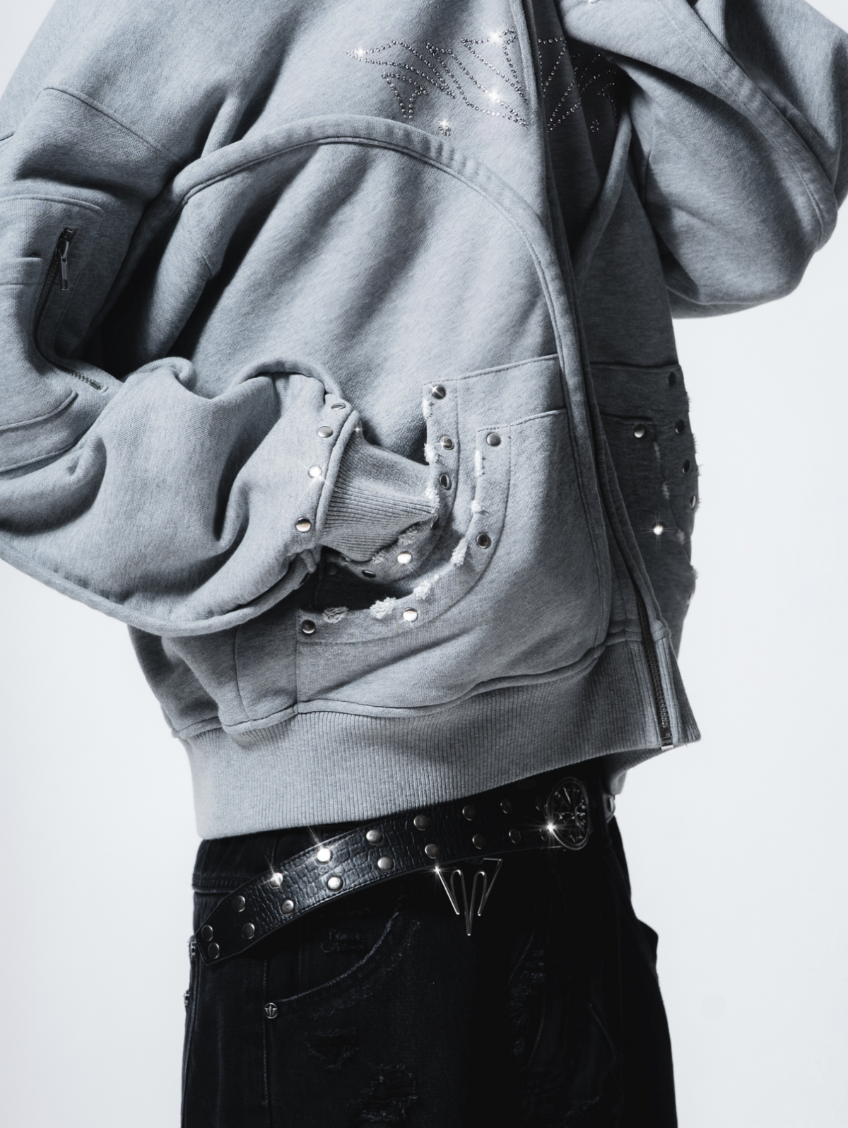 Fur Phantom Hoodie Gray
