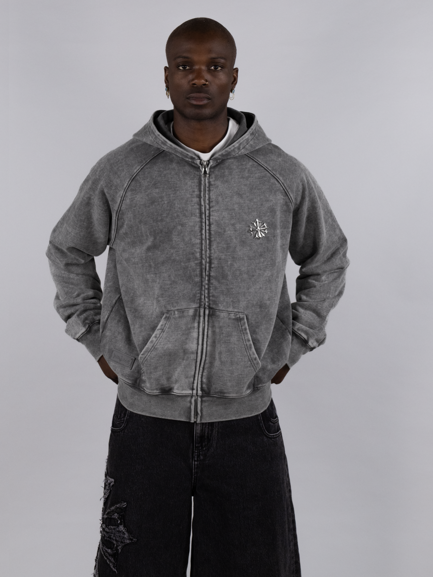 Relic Grey Zip Hoodie