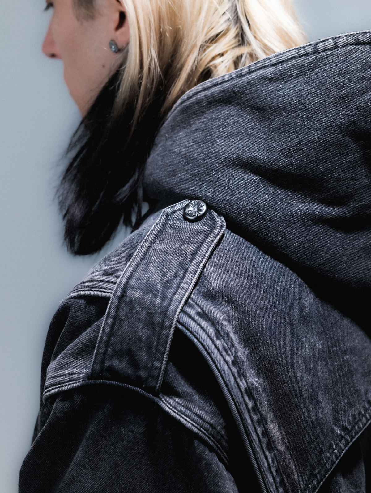Forged Denim Bomber