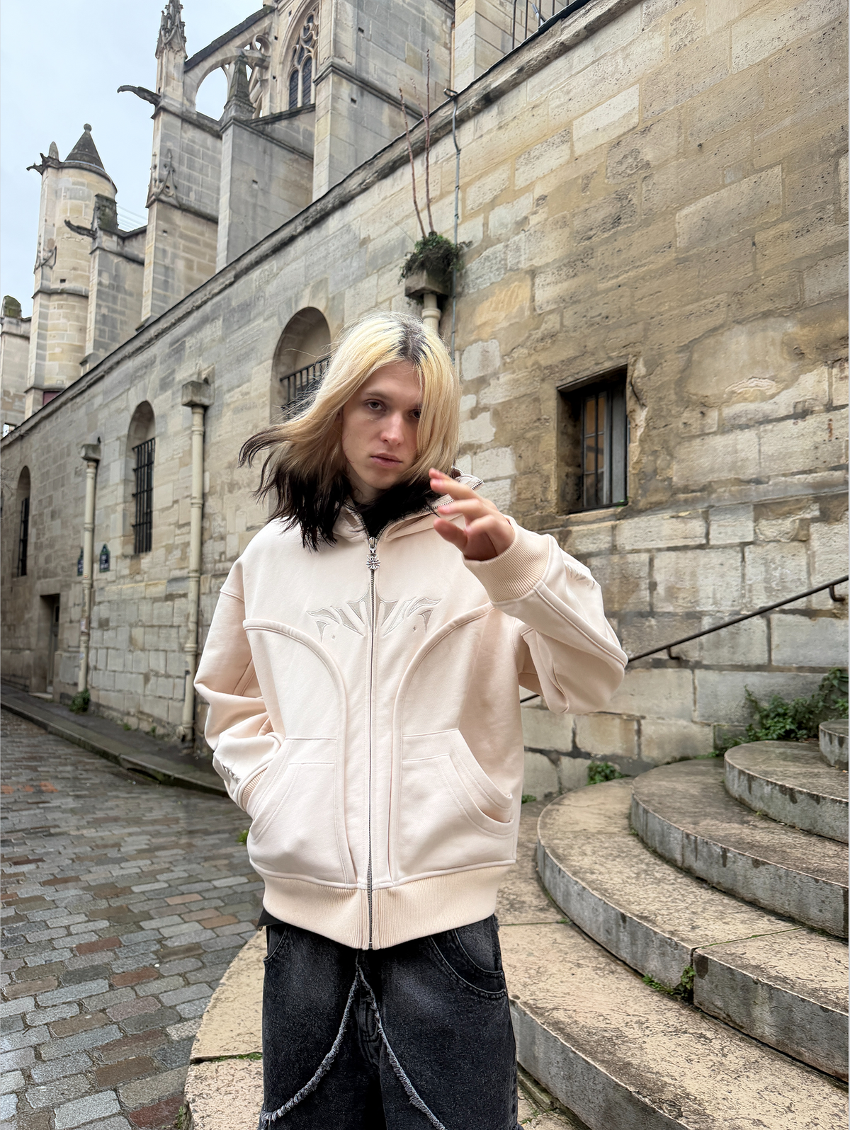Beige Phantom Hoodie