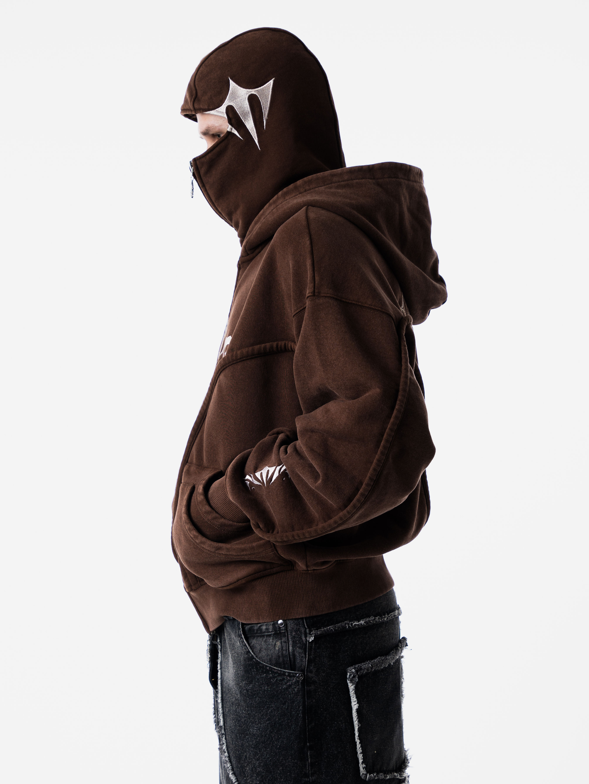 Wash Brown Phantom Hoodie