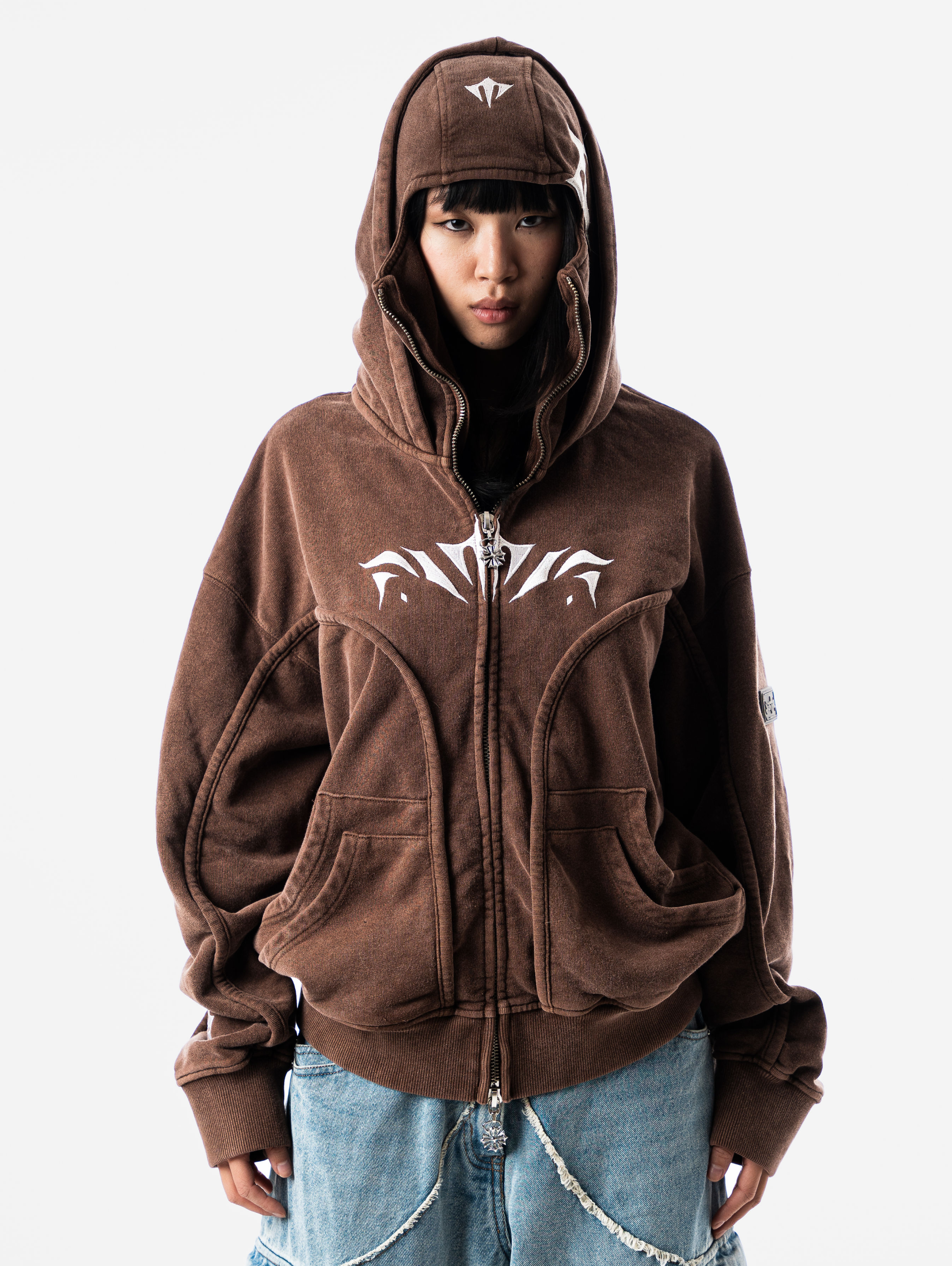 Wash Brown Phantom Hoodie