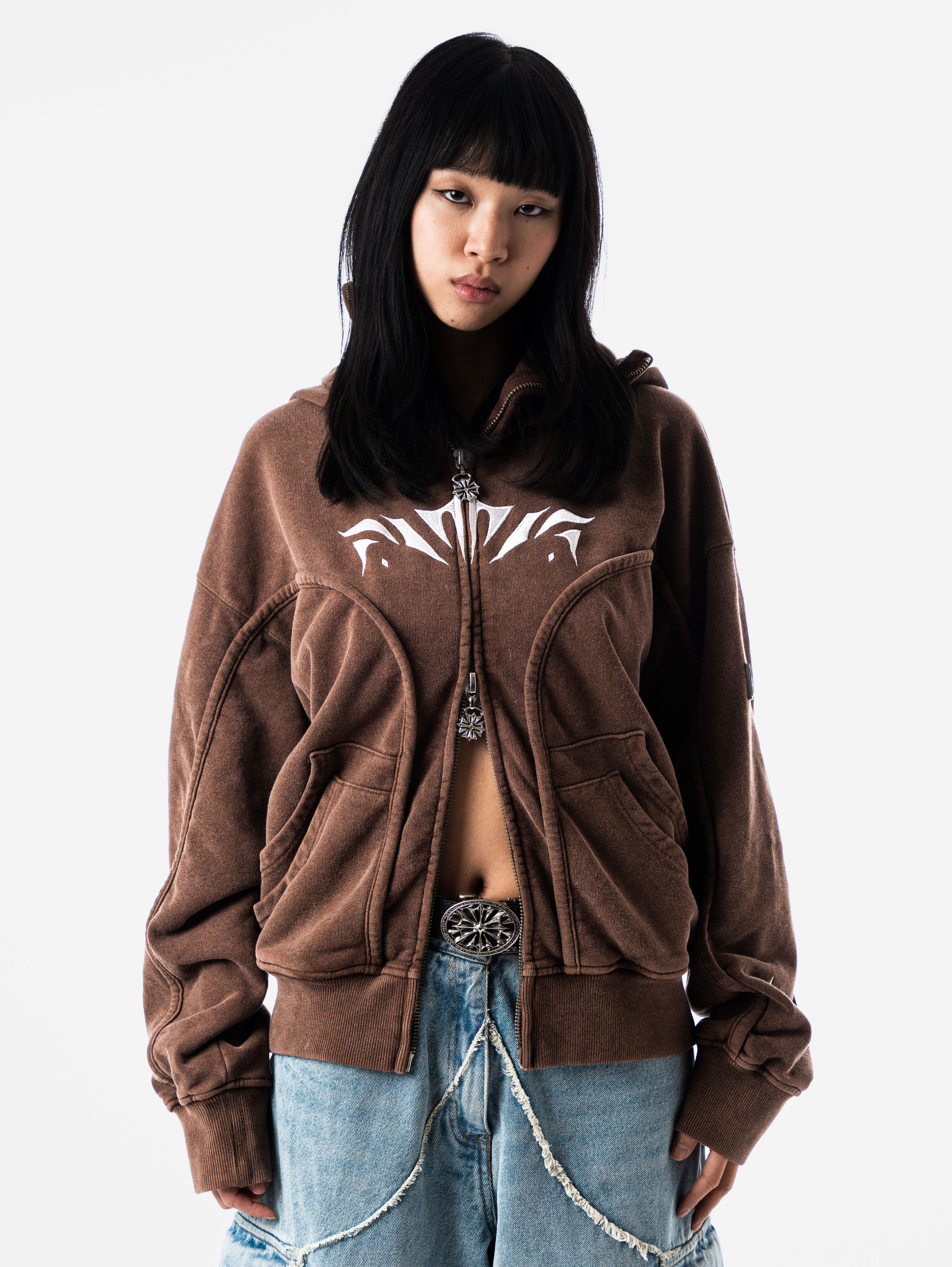 Wash Brown Phantom Hoodie