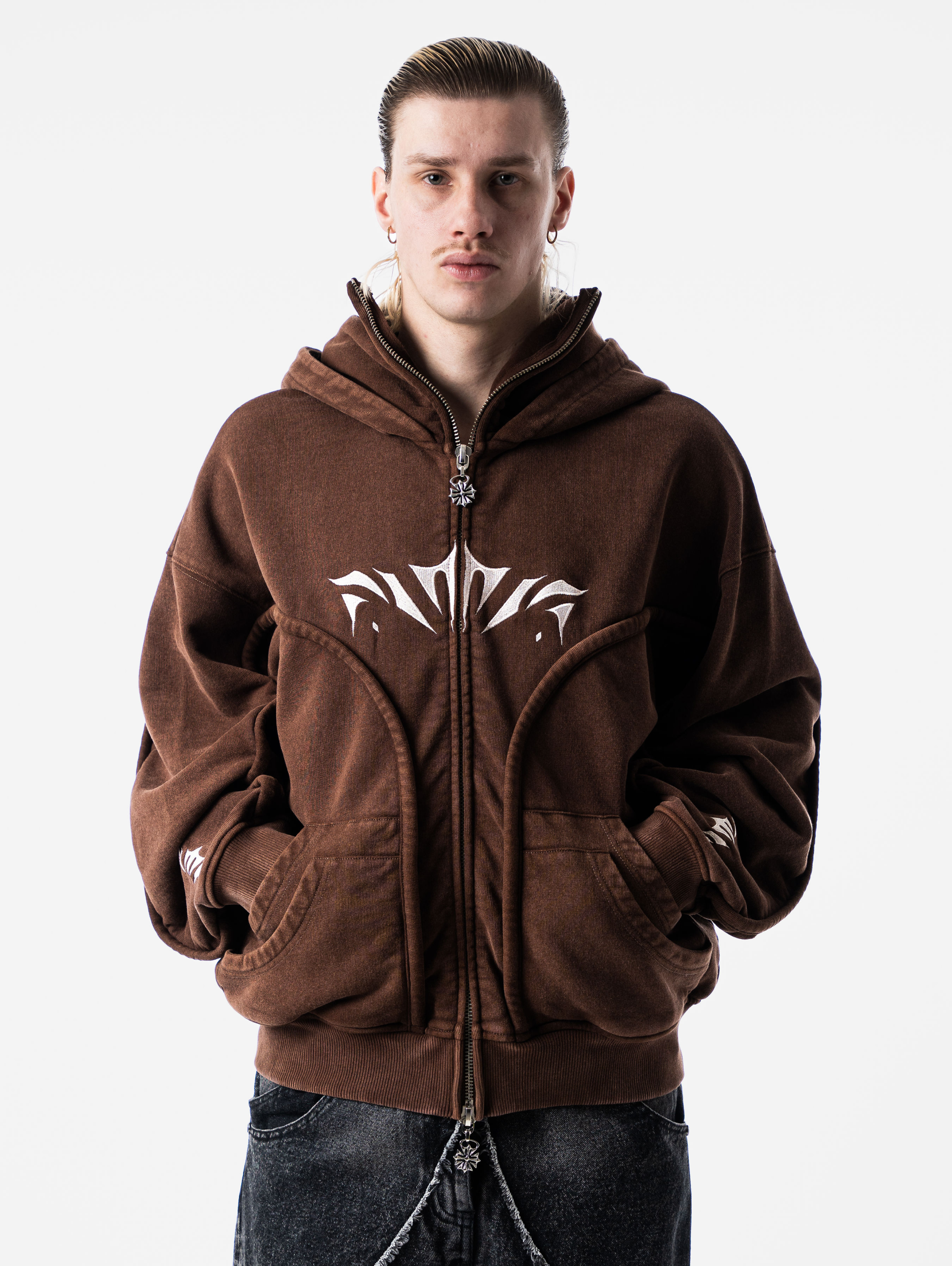 Wash Brown Phantom Hoodie