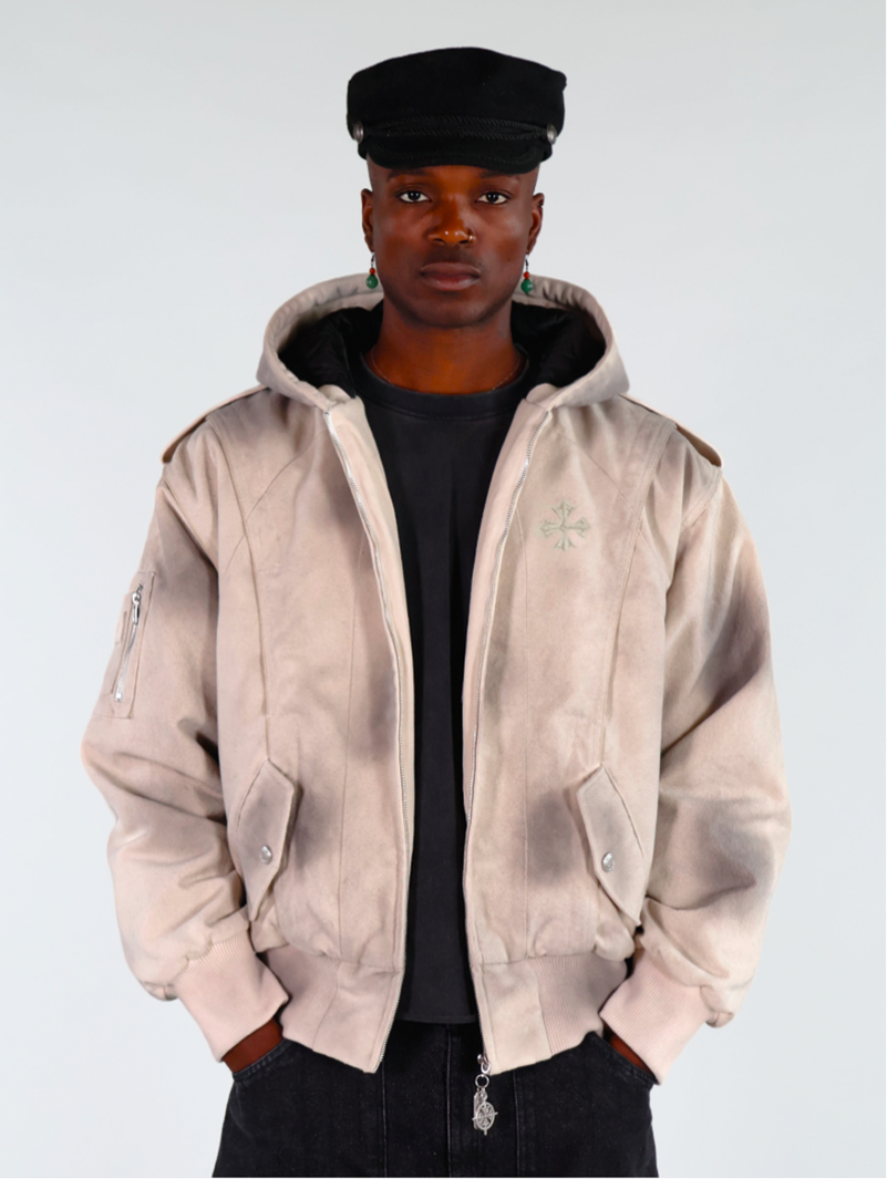 Forged Sand Denim Bomber