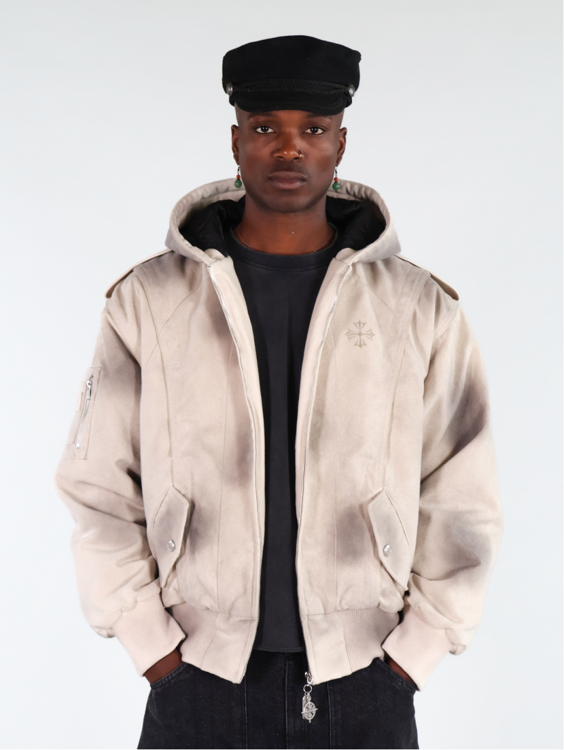 Forged Sand Denim Bomber