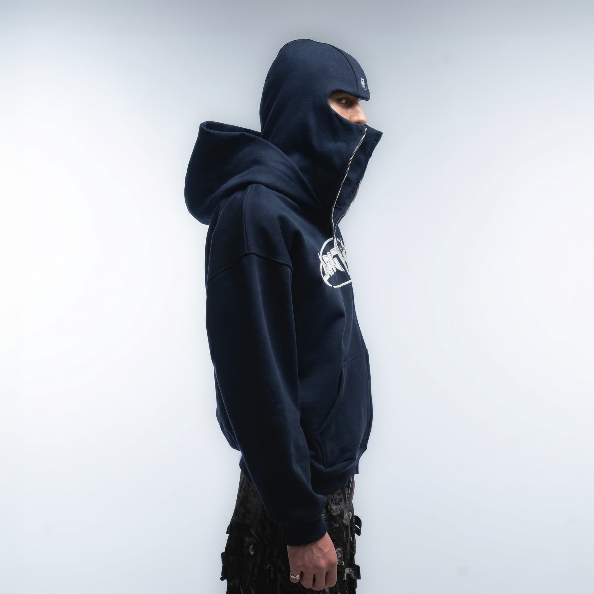 Zip Hoodie Cagoule Marine